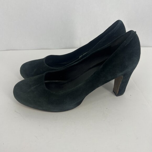 EILEEN FISHER - Suede Block Heel black Pump - Picture 7 of 14